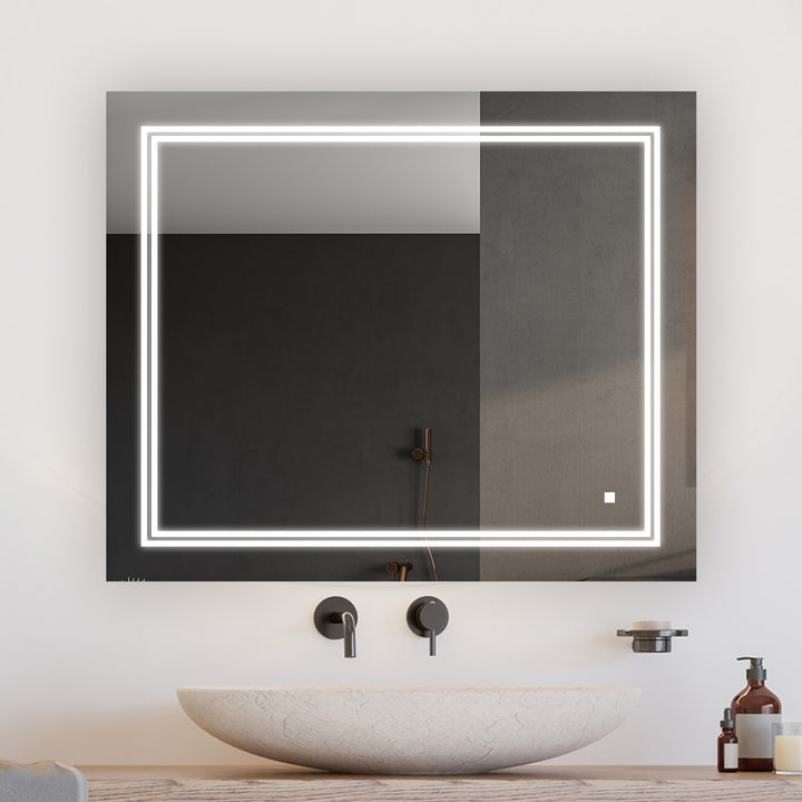 Soho 36" x 30" LED Bathroom Mirror, Anti-Fog