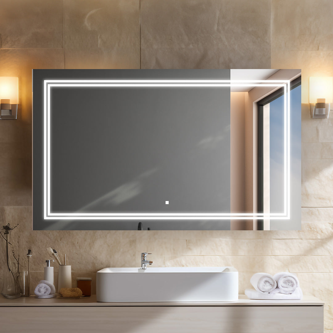 Soho 60" x 30" LED Bathroom Mirror, Anti-Fog