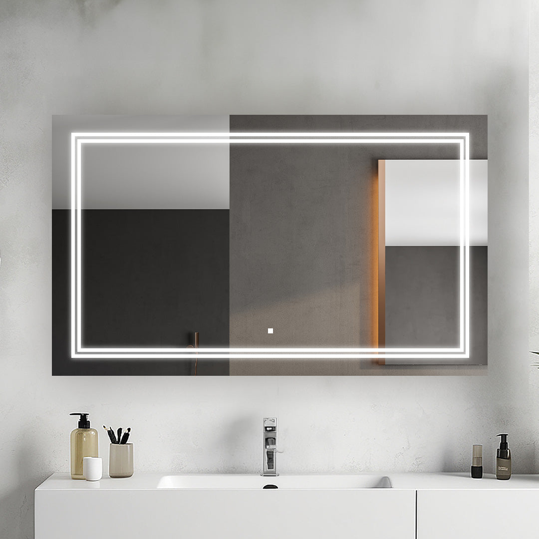 Soho 60" x 36" LED Bathroom Mirror, Anti-Fog