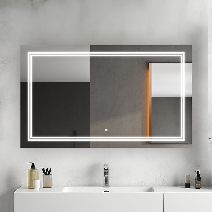 Soho 60" x 36" LED Bathroom Mirror, Anti-Fog