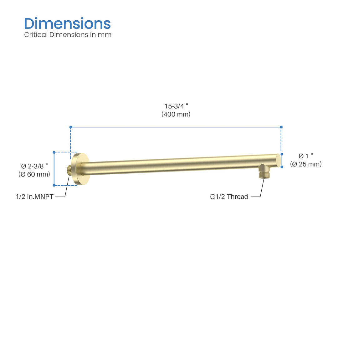 Halo 16" Wall-Mounted Shower Arm