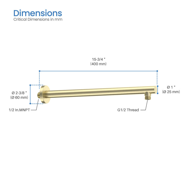 Halo 16" Wall-Mounted Shower Arm