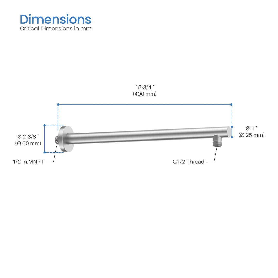 Halo 16" Wall-Mounted Shower Arm