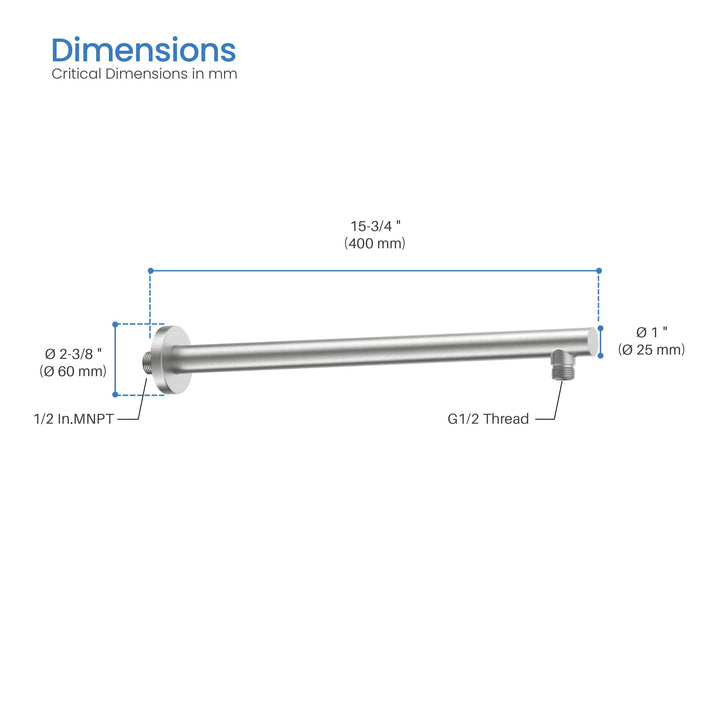 Halo 16" Wall-Mounted Shower Arm
