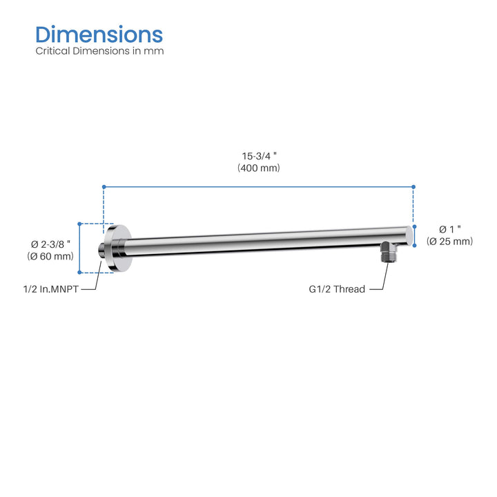 Halo 16" Wall-Mounted Shower Arm