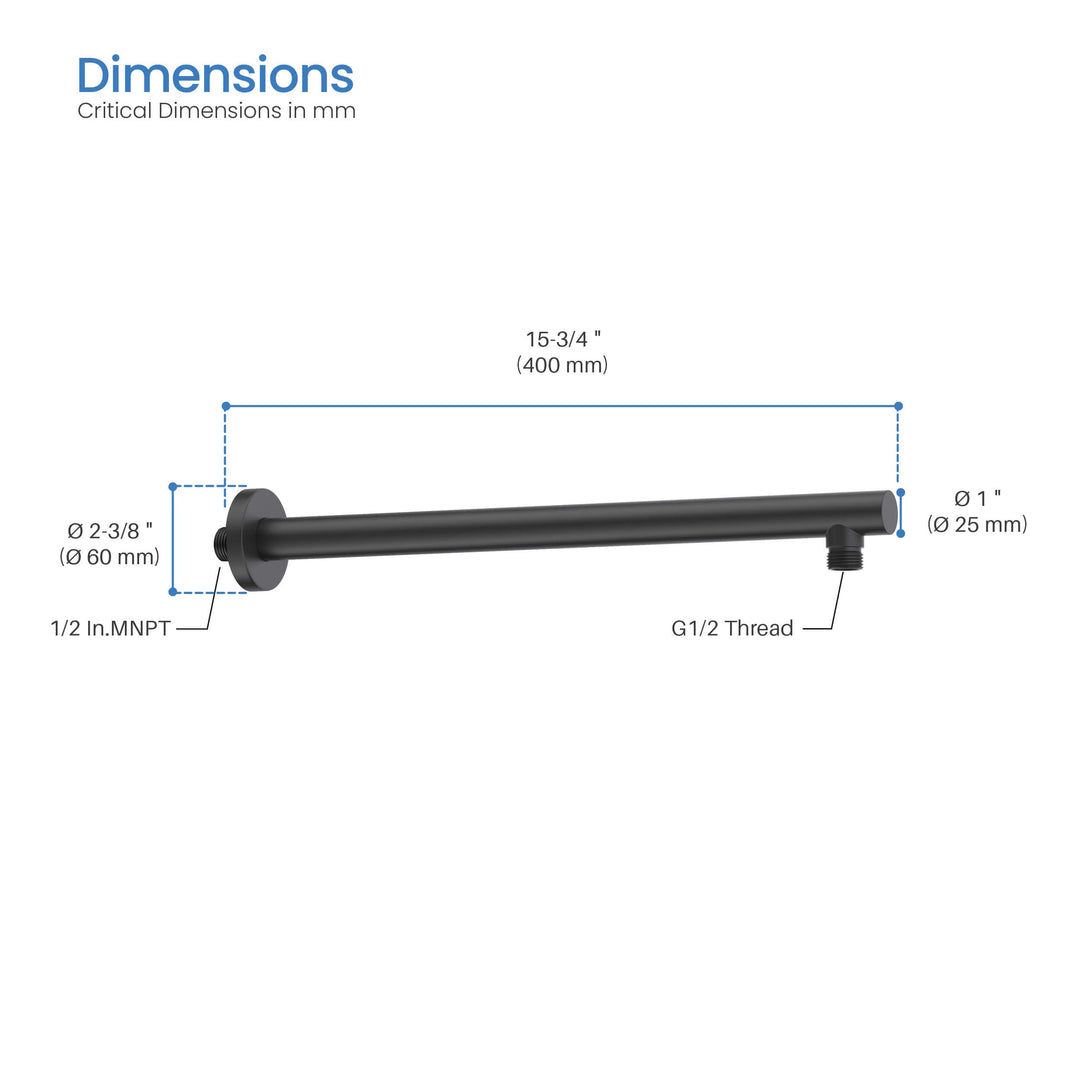 Halo 16" Wall-Mounted Shower Arm