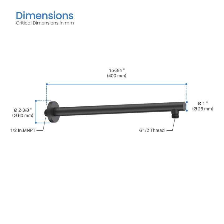 Halo 16" Wall-Mounted Shower Arm