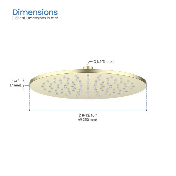 Halo 10" Thin Profile Rain Shower Head, 1.75 GPM