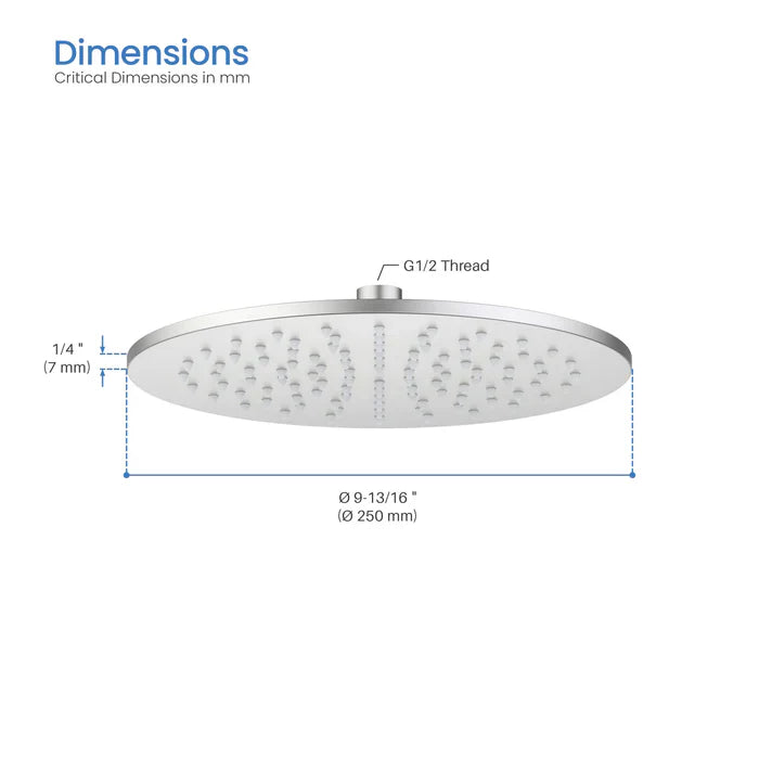 Halo 10" Thin Profile Rain Shower Head, 1.75 GPM