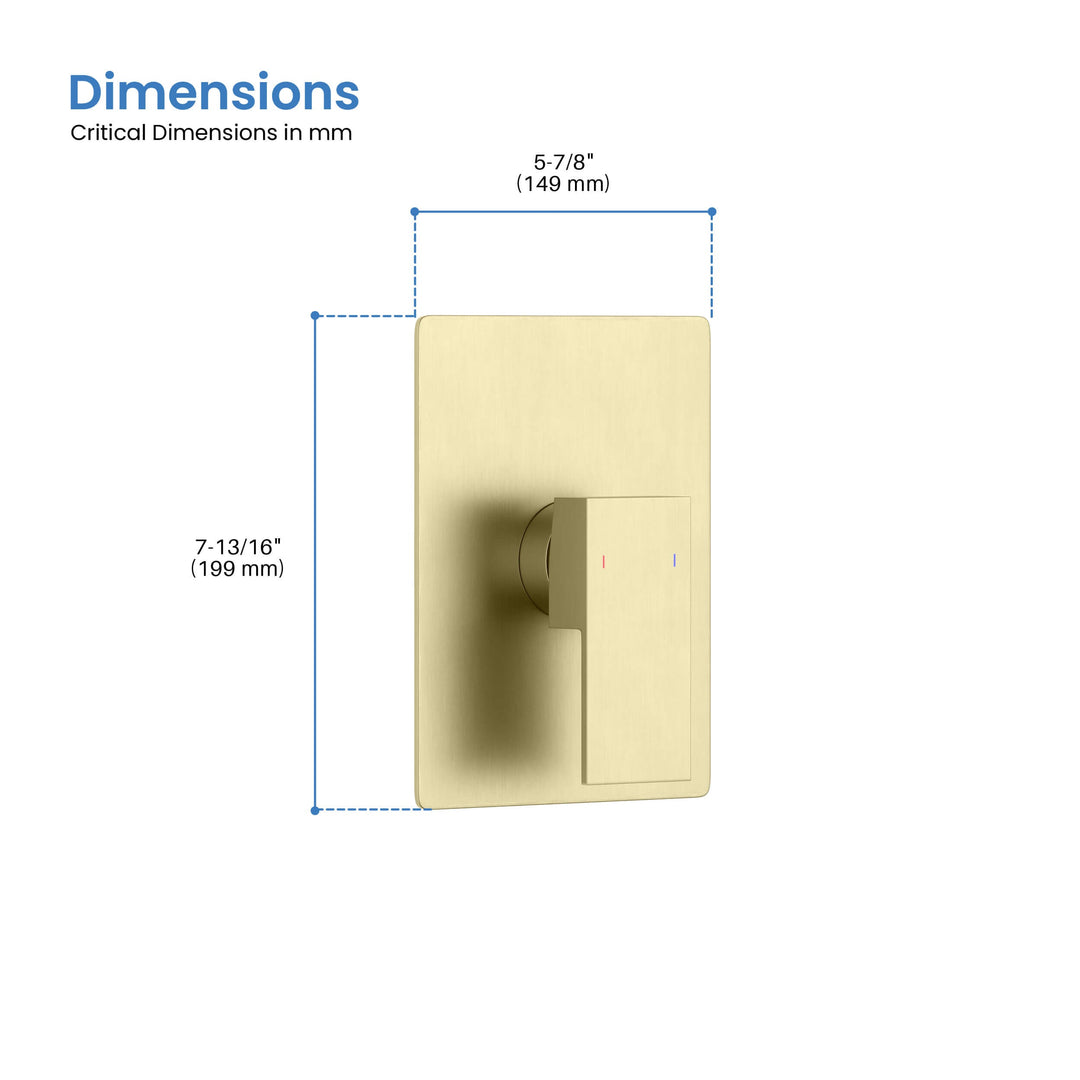 Quadro Single-Function Rough-In Valve Trim Plate