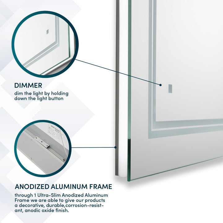 Soho 24" x 30" LED Bathroom Mirror, Anti-Fog