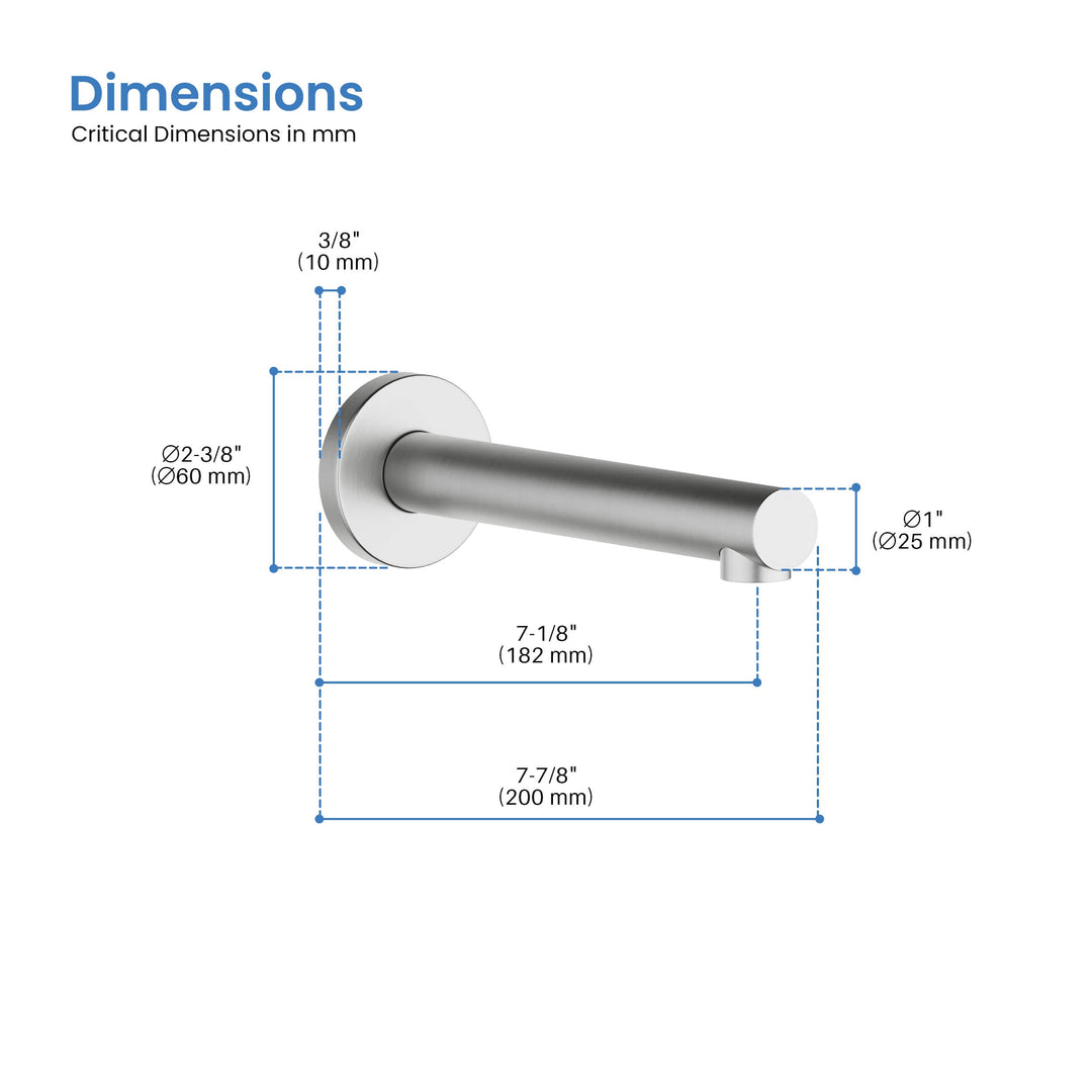 Halo Metal Tub Spout