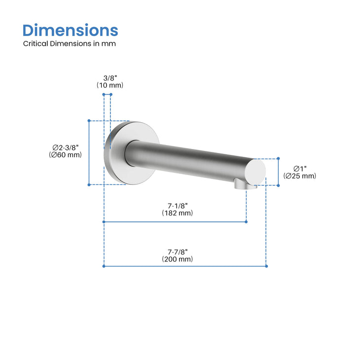 Halo Metal Tub Spout