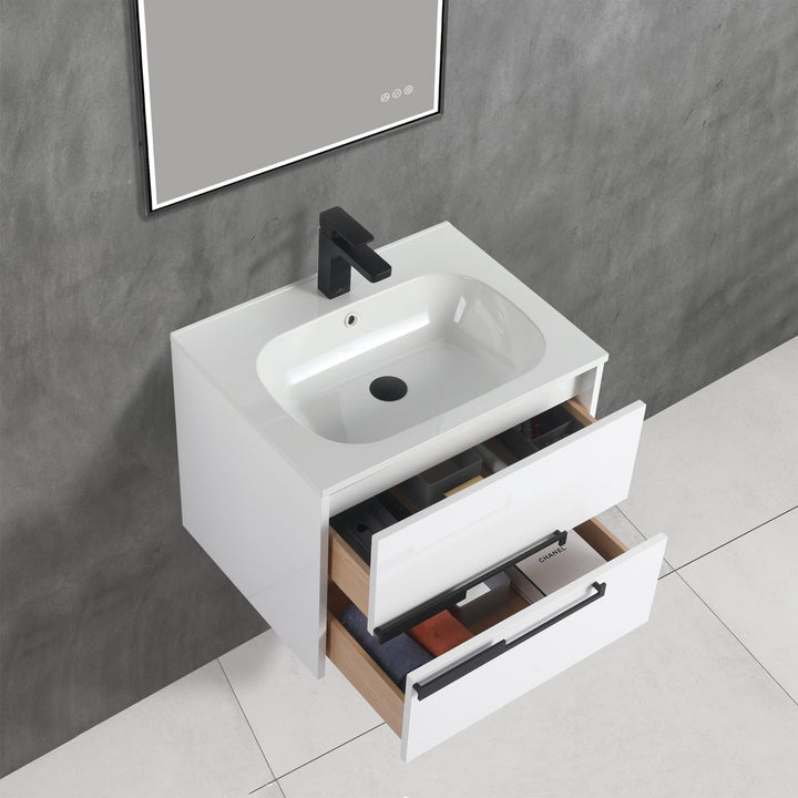 Brest Wall-Mounted Bathroom Vanity with Sink