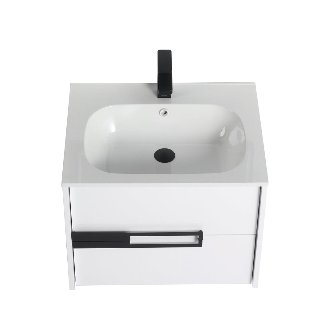 Brest Wall-Mounted Bathroom Vanity with Sink