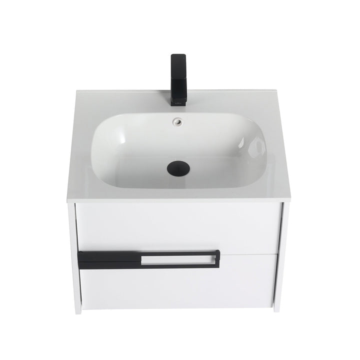 Brest Wall-Mounted Bathroom Vanity with Sink