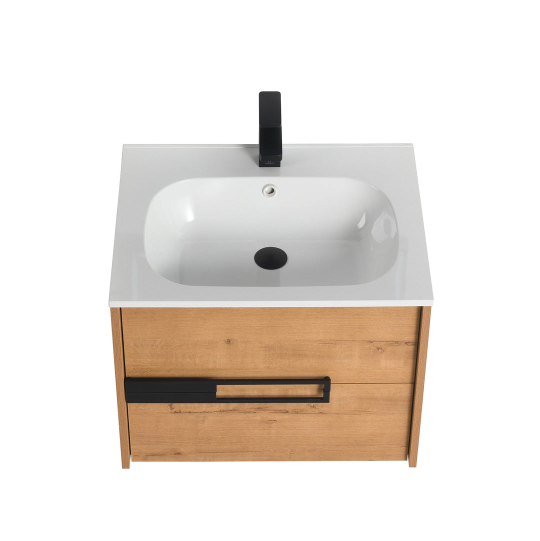 Brest Wall-Mounted Bathroom Vanity with Sink