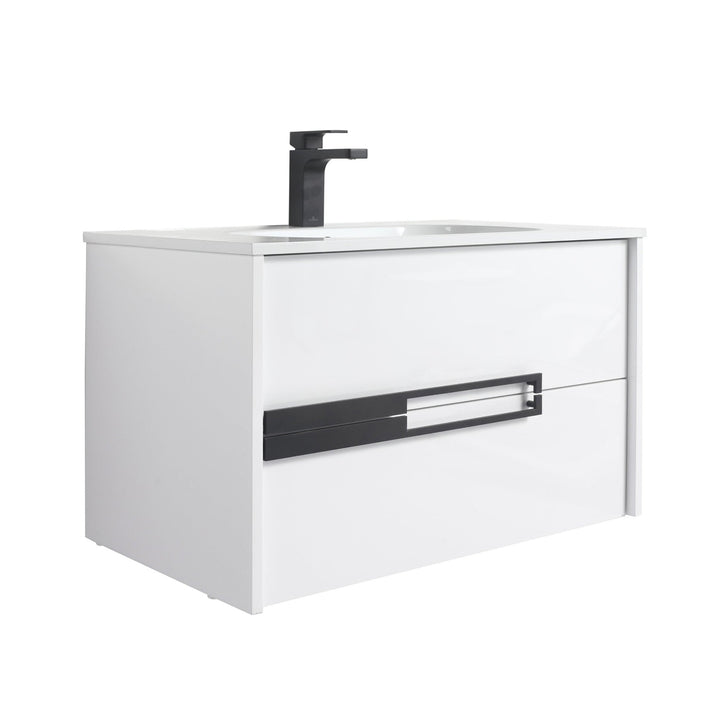 Brest Wall-Mounted Bathroom Vanity with Sink