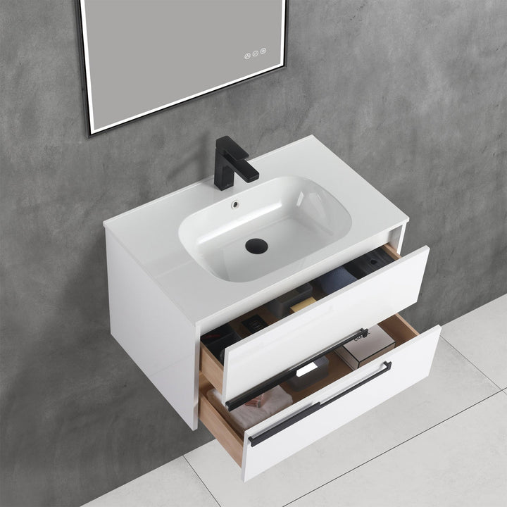 Brest Wall-Mounted Bathroom Vanity with Sink
