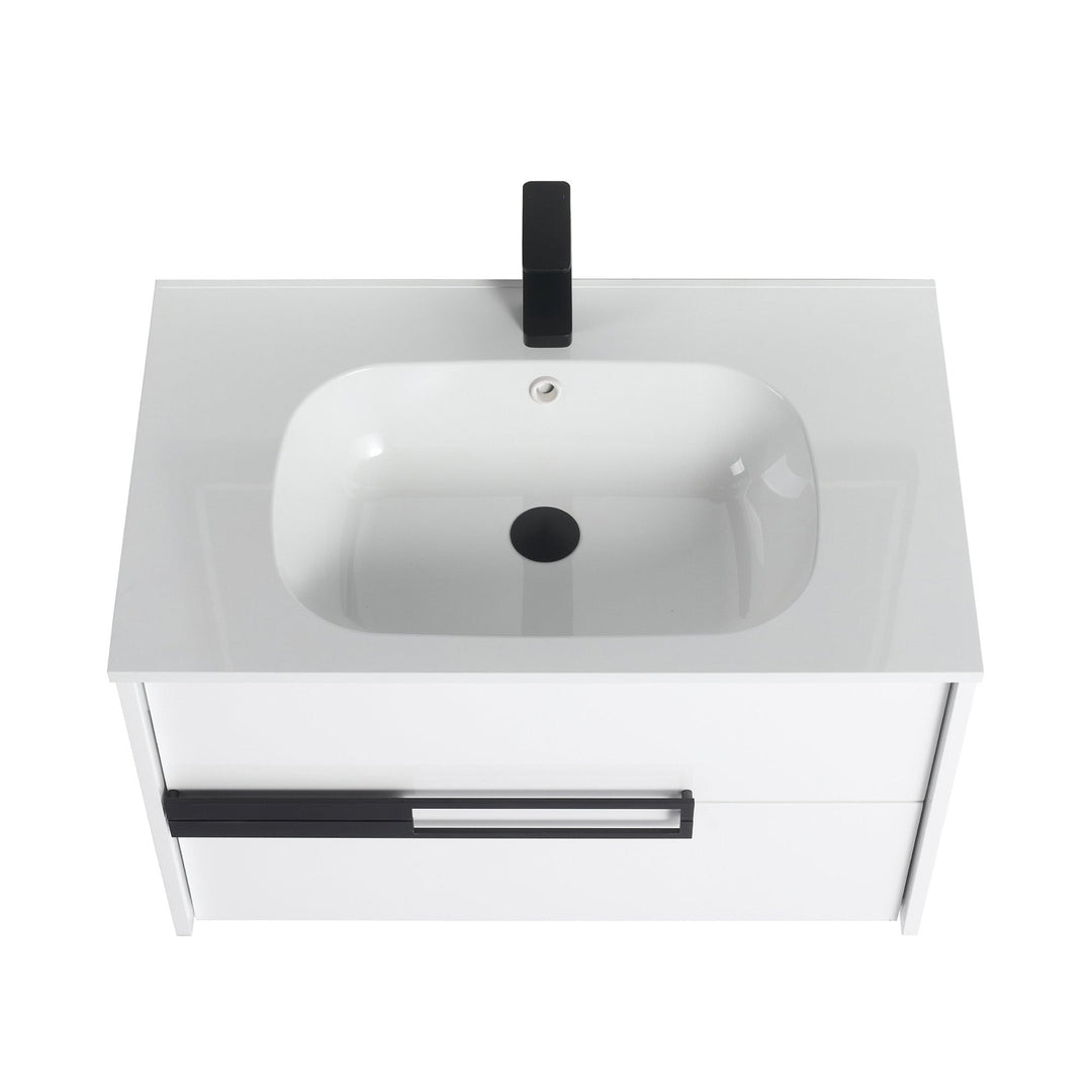 Brest Wall-Mounted Bathroom Vanity with Sink