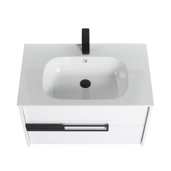 Brest Wall-Mounted Bathroom Vanity with Sink