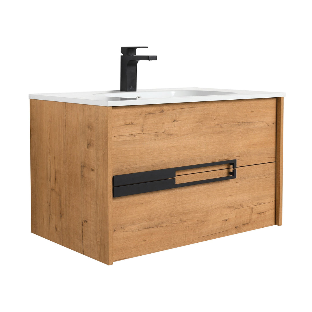 Brest Wall-Mounted Bathroom Vanity with Sink
