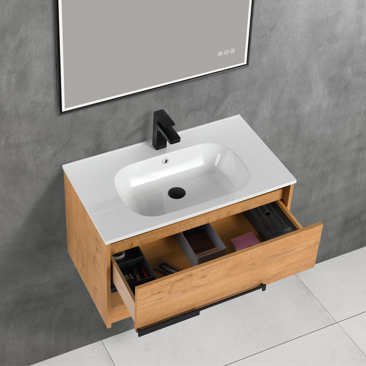 Brest Wall-Mounted Bathroom Vanity with Sink