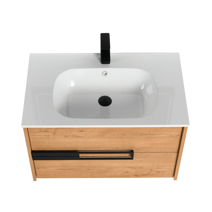 Brest Wall-Mounted Bathroom Vanity with Sink