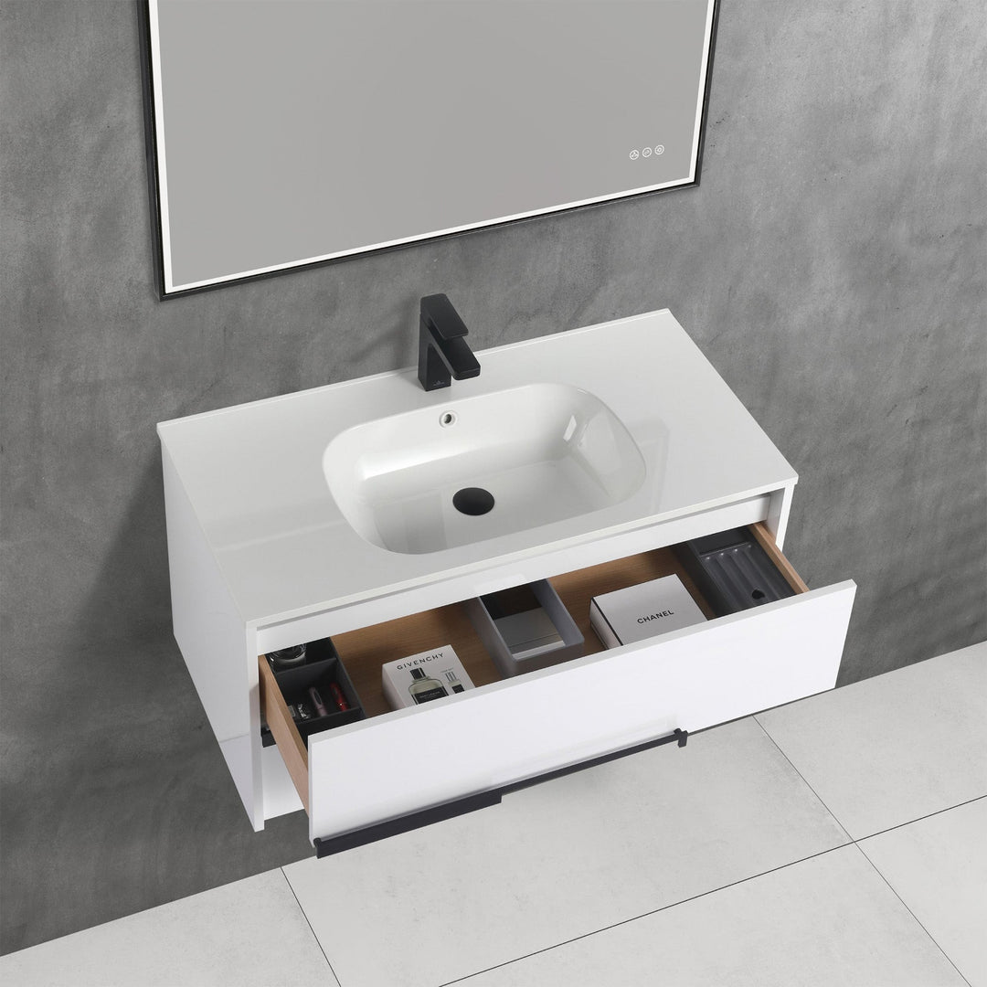 Brest Wall-Mounted Bathroom Vanity with Sink