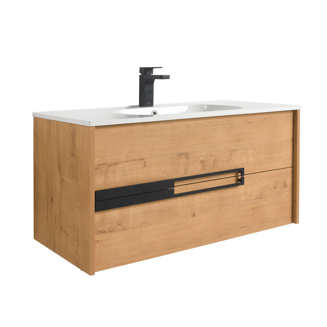 Brest Wall-Mounted Bathroom Vanity with Sink