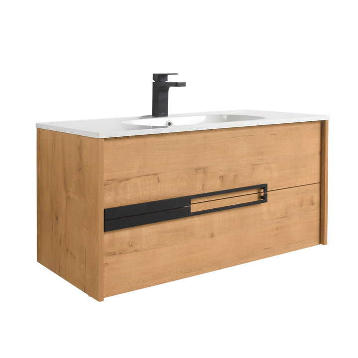 Brest Wall-Mounted Bathroom Vanity with Sink