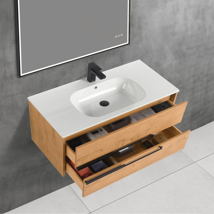 Brest Wall-Mounted Bathroom Vanity with Sink