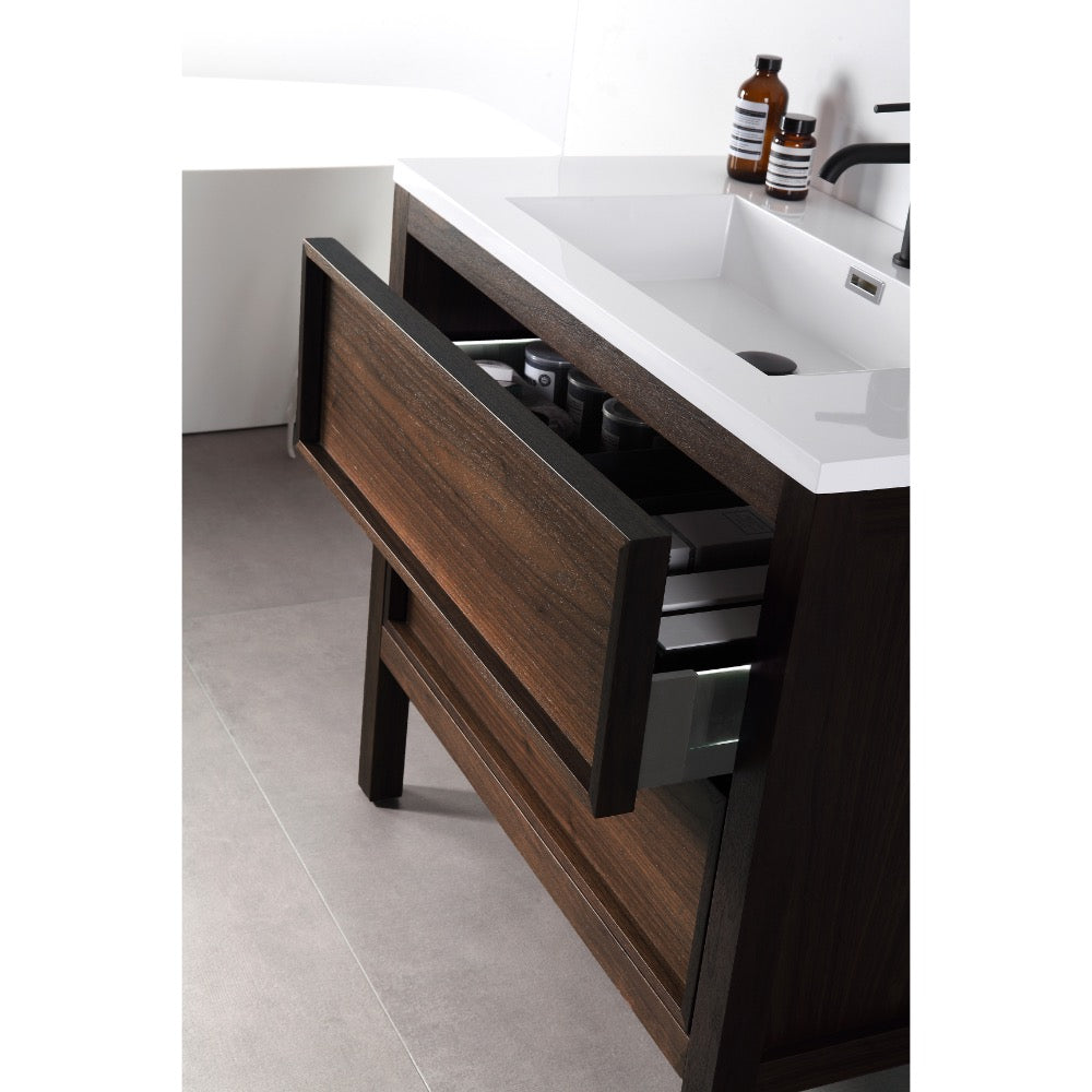 Annecy 55" Double Sink Freestanding Bathroom Vanity with Top