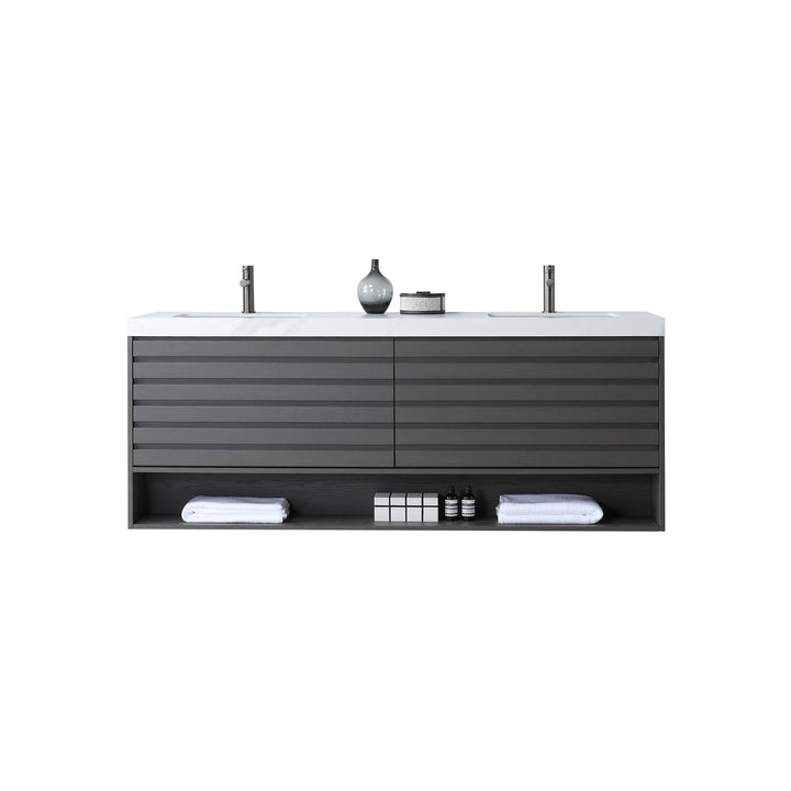 VAR|72 Inch|Charcoal|White Quartz
