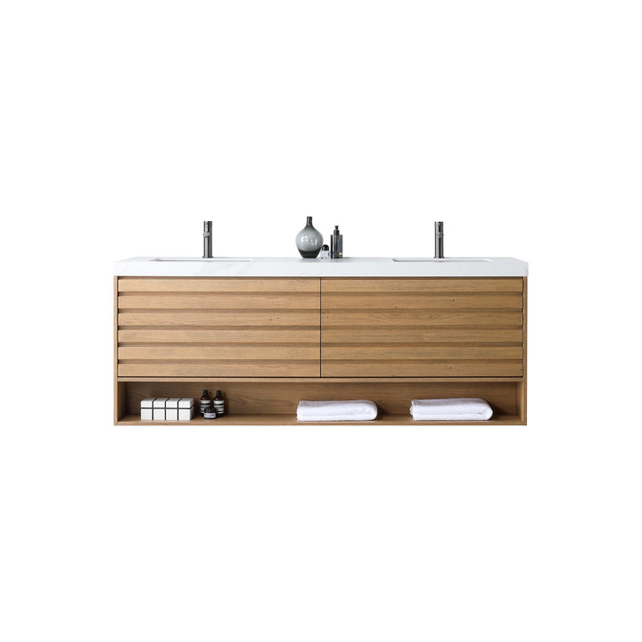 VAR|72 Inch|Pecan Oak|White Quartz