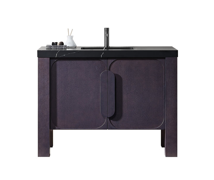 VAR|48 Inch|Espresso Oak|Black Quartz