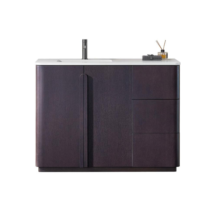 Parma 48" Freestanding Bathroom Vanity with White Quartz Top