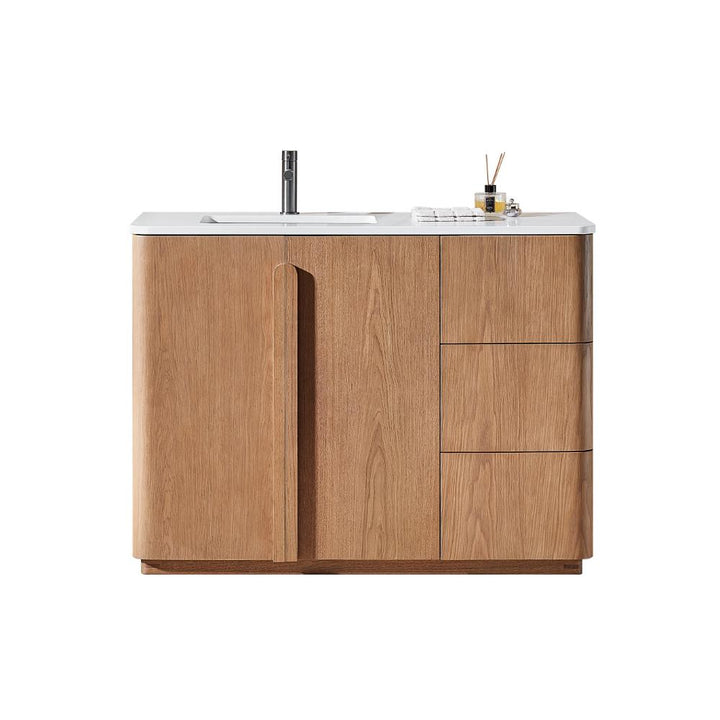 Parma 48" Freestanding Bathroom Vanity with White Quartz Top