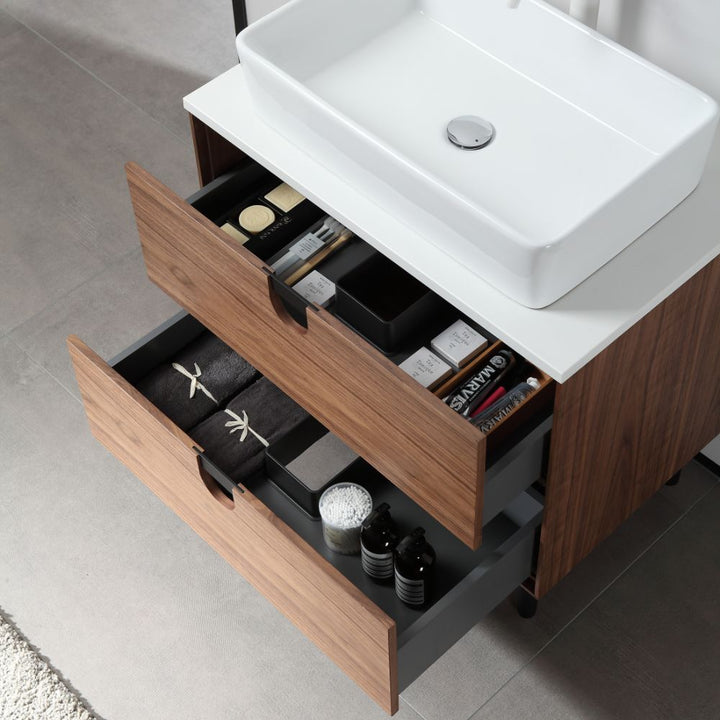 Portree 30" Freestanding Bathroom Vanity with Vessel Sink