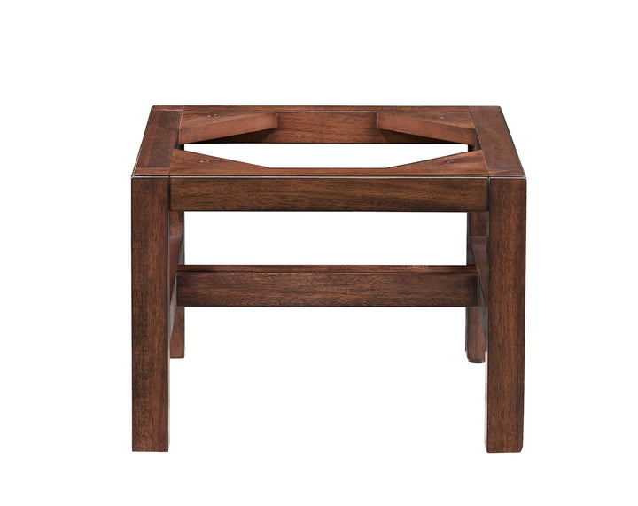 Addison 15" Wooden Stand for Grand Tower Hutch in Mid-Century Acacia | ANVE Kitchen &amp; Bath