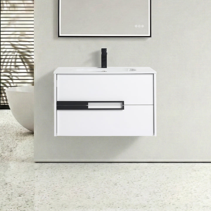 Brest 047 Wall-Mounted Bathroom Vanity with SMC Sink | ANVE Kitchen &amp; Bath