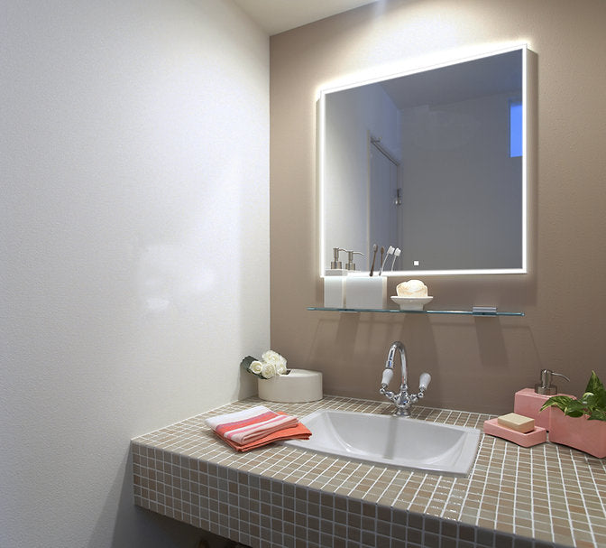 Edge 36" x 32" LED Bathroom Mirror, Anti-Fog
