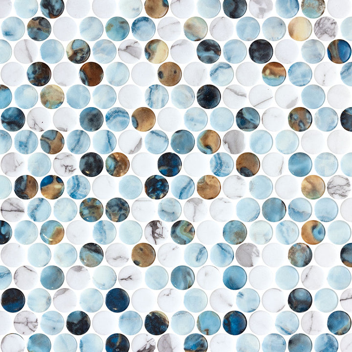 Vetro Round Glass Mosaic Tile