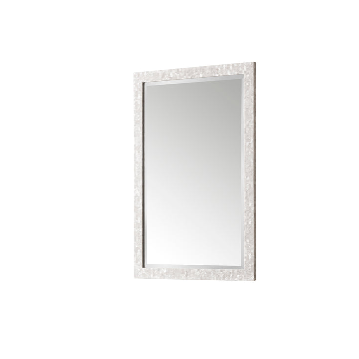 Callie 26" x 38" Rectangular Bathroom Mirror, White Mother of Pearl
