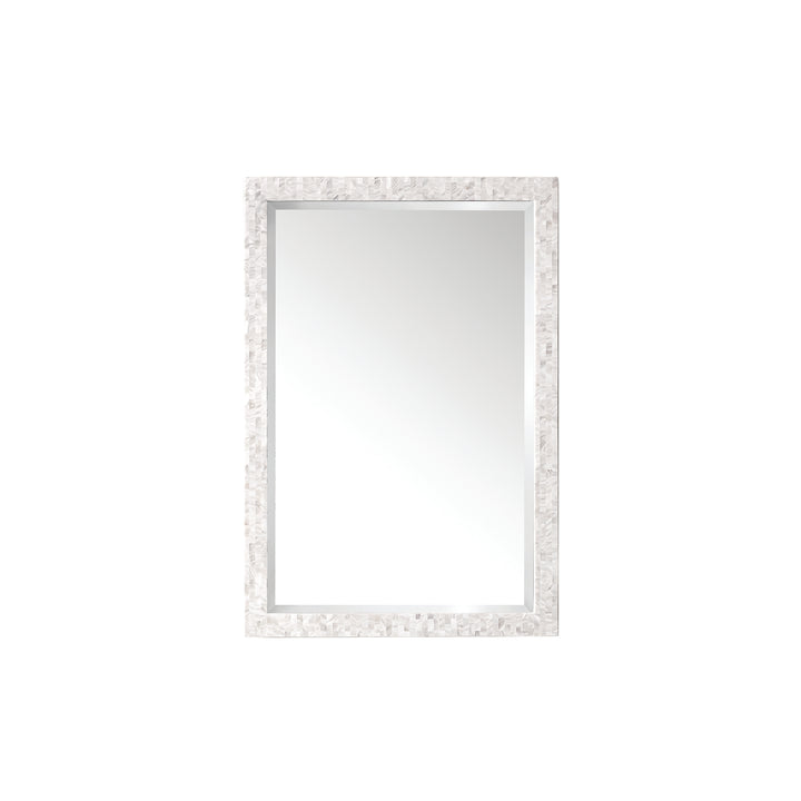 Callie 26" x 38" Rectangular Bathroom Mirror, White Mother of Pearl | ANVE Kitchen &amp; Bath