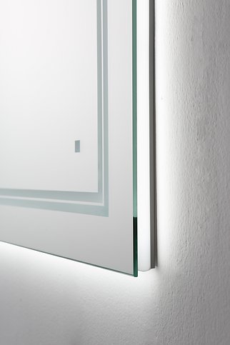 AQUADOM Soho 24 inches x 36 inches Led Lighted Silver Mirror for Bathroom