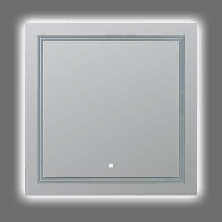 AQUADOM Soho 30 inches x 30 inches Led Lighted Silver Mirror for Bathroom 