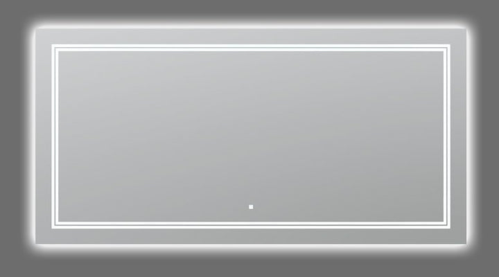 AQUADOM Soho 60 inches x 30 inches Led Lighted Silver Mirror for Bathroom 