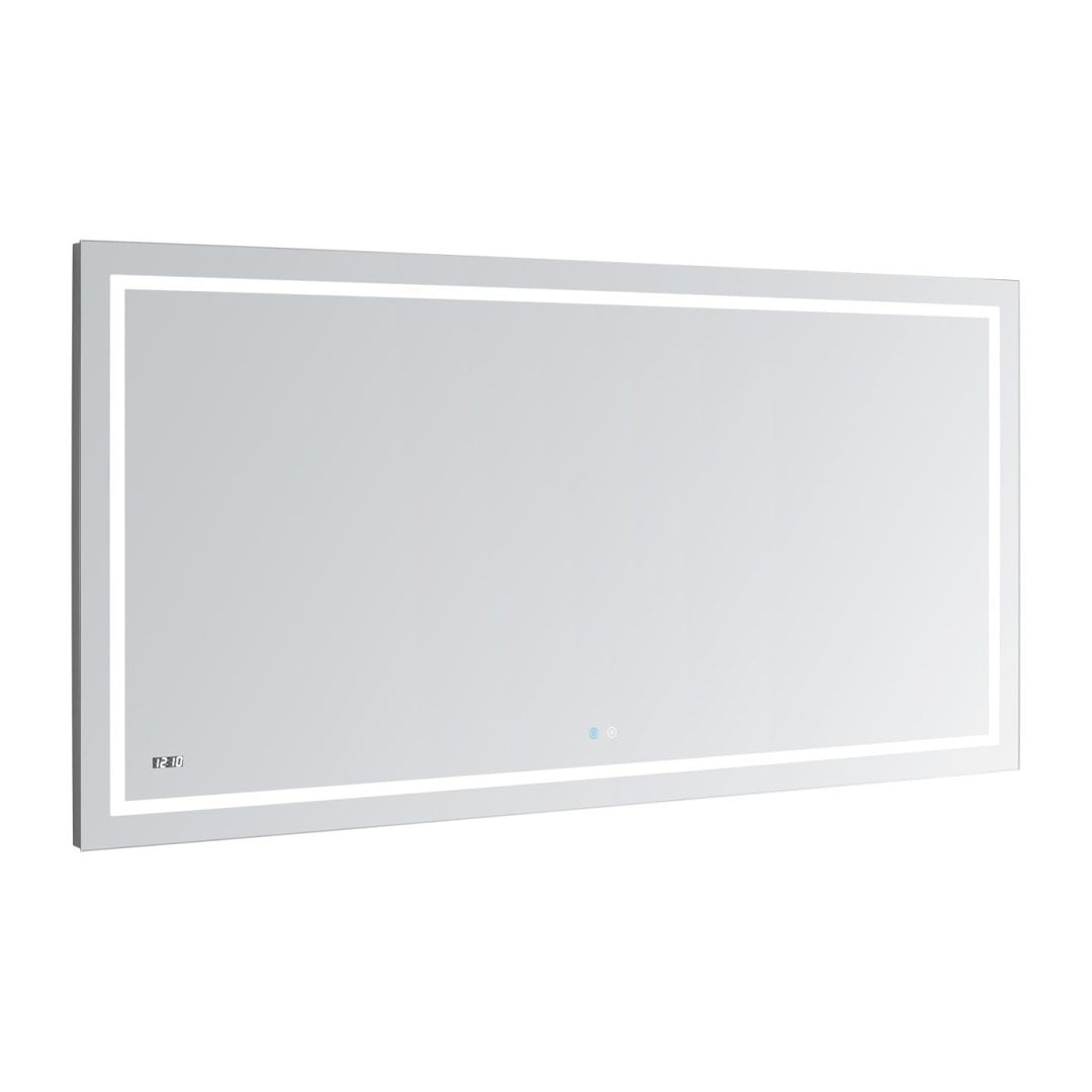 AQUADOM Daytona 60 inches x 30 inches Wall Mounted LED Lighted Silver Mirror for Bathroom