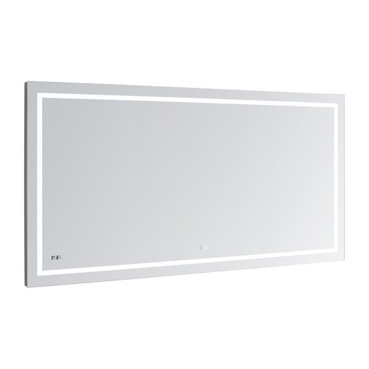 AQUADOM Daytona 60 inches x 30 inches Wall Mounted LED Lighted Silver Mirror for Bathroom